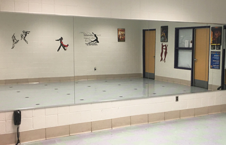 Philadelphia public school dance mirror wall