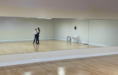 Dance studio mirror wall installation in Trevose by Jerry Grossman Mirrors